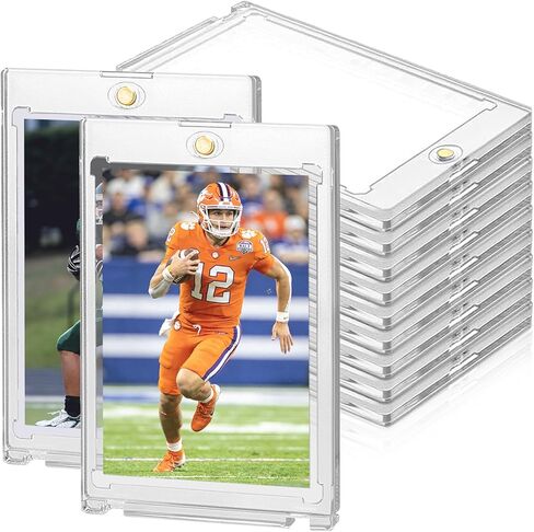 75PT Magnetic Card Holder, 18ct One Magnetic Touch Card Holders for Trading Cards, U-V Protection Sleeves Thick Hard Plastic 75 PT Sports Cards Case for Football Baseball Basketball in Saudi Arabia