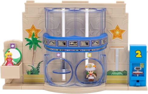 The Super Mario Galaxy Movie – Gateway Galaxy Diorama Playset with 1.5 Inch Princes Peach and Exclusive Captain Toad Mini Action Figures, Spring Star Launcher Feature in Saudi Arabia