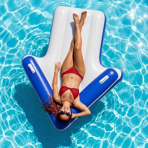 Funscape Inflatable Pool Floats for Adult, Floating Pool Lounger Tanning Bed, Cool Sun Bathing Tan Blow up Raft Floatie W/Handle, Summer Swimming Water Mat, Party Gift for Beach Backyard Lake in Saudi Arabia