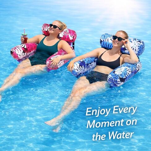 Pool Floats Adult 2 Pack, Inflatable Pool Float Chair, Portable Water Hammock for Summer Pool & Beach in Saudi Arabia
