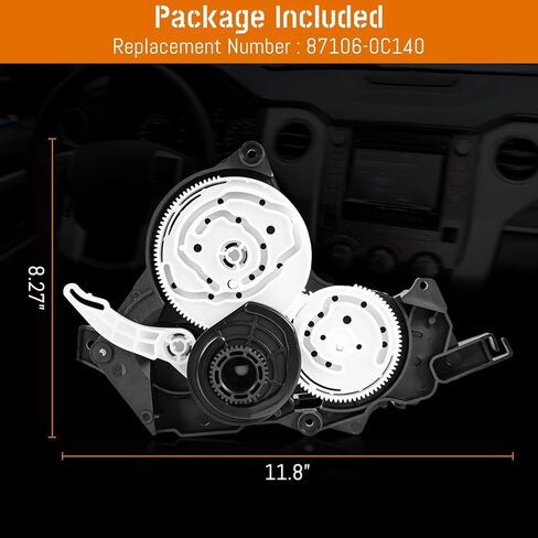 HVAC Air Blend Door Actuator fit for Toyota Tundra 2007–2021,Sequoia 2007-2022,A/C Heater Air Mix Damper Control Servo Motor,Air Mix Actuator Motor Assembly Replacement 87106-0C140,Black ABS in Saudi Arabia