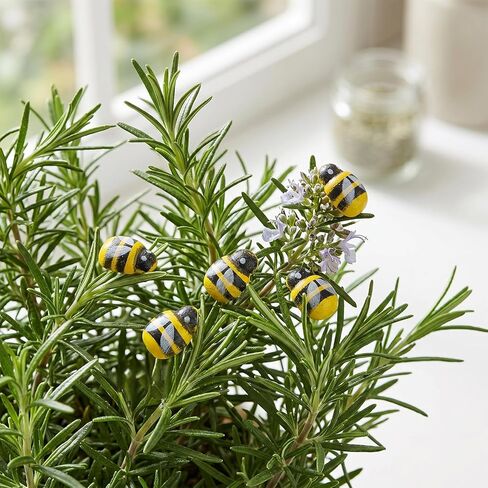 HJZHII 200Pcs Tiny Wooden Bee Decor, Wooden Bees Craft Decoration Flatback Self-Adhesive Wood Bumble Bees Painted Flat-Back Wood Craft Bee for Crafts Scrapbooking Decoration Embellishments DIY in Kuwait