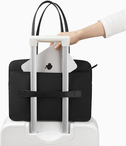 Comfyable 13 Inch Laptop Sleeve with Handle, Compatible with 13" MacBook Air M5 and Mac Neo, 14" MacBook Pro M5 Pro/Max 2026, Daily School Nylon Computer Bag, Cute Bow Design for Girls, Black in Saudi Arabia