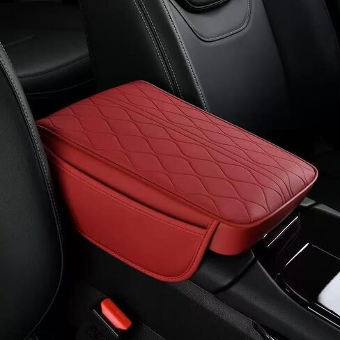 Center Console Armrest Cover Compatible with 2022-2025 Nissan Pathfinder Leather Car Armrest Cushion Pad Protector Black Interior Accessories,Coffee Brown in Saudi Arabia