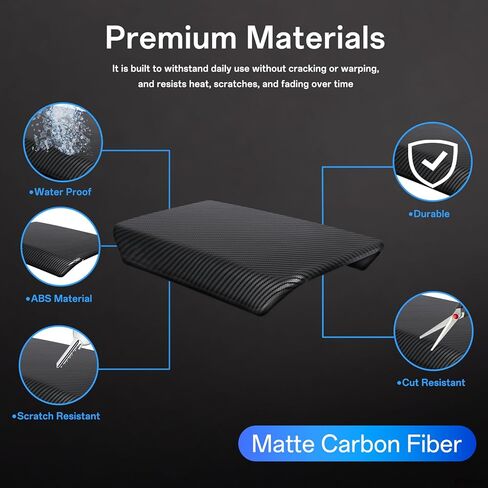 Center Console Armrest Cover for Tesla Model Y Juniper 2026 2025 and Model 3 Highland 2026 2025 2024, Non-Slip Arm Rest Box Cushion Protector Middle Console Cover Mat, Matte Carbon Fiber in Saudi Arabia