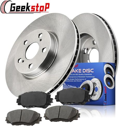 مجموعة دوارات ومنصات الفرامل الأمامية لسيارة Toyota Corolla 2009-2019، 2009-2014 Toyota Matrix، 2008-2014 Scion xd، 2009-2010 Pontiac Vibe دوارات فرامل قرصية أمامية من السيراميك in Kuwait