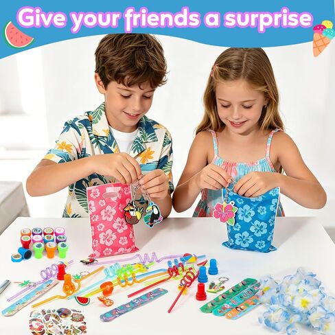 120 Pcs Hawaiian Luau Party Favors Tropical Birthday Supplies, Summer Tropical Party Favors for Kids Beach Pool Birthday Party Goodie Bag Stuffers in Saudi Arabia