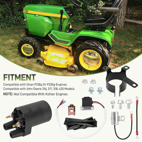 مجموعات ملف الإشعال مع وحدة الإشعال المتوافقة مع Onan P218g P220g John Deere 316 317 318 420 استبدال #166-0820 166-0785 166-0767 541-0522 in Kuwait