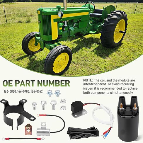 مجموعات ملف الإشعال مع وحدة الإشعال المتوافقة مع Onan P218g P220g John Deere 316 317 318 420 استبدال #166-0820 166-0785 166-0767 541-0522 in Kuwait