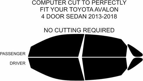 No Cutting Required — This precut Window Tint kit is Designed specifically for 2013-2018 Toyota Avalon 4 Door Sedan Models. Precision-Cut Patterns Ensure an Exact fit. (5% Dark) in Saudi Arabia