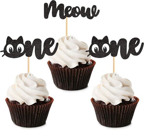 36Pcs Pet Cat Cupcake Toppers Cartoon Cats Cupcake Picks for Baby Shower Kids Cat Birthday Cupcake Cake Decorations Pet Cats Party Supplies in Saudi Arabia