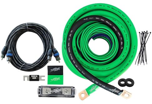 طقم أمبير كبير الحجم 1/0 Ga CCA AWG ملتوي RCA أزرق أسود كامل عالي السماء in Kuwait