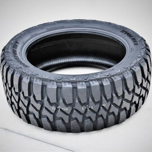 مجموعة من 4 (أربعة) إطارات Evoluxx Rotator M/T Mud للطرق الوعرة الخفيفة للشاحنات الخفيفة - 37X13.50R24LT 37X13.50X24 37X13.50-24 124Q نطاق التحميل F LRF 12-Ply BSW جدار جانبي أسود in Kuwait