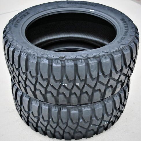 مجموعة من 4 (أربعة) إطارات Evoluxx Rotator M/T Mud للطرق الوعرة الخفيفة للشاحنات الخفيفة - 37X13.50R24LT 37X13.50X24 37X13.50-24 124Q نطاق التحميل F LRF 12-Ply BSW جدار جانبي أسود in Kuwait