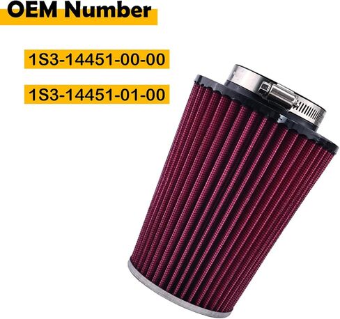 1S3-14451-00-00 طقم فلتر مدخل الهواء متوافق مع Yamaha YFM700R Raptor 700R 2010-2018/700 2006-2009 2016-2018/700 إصدار خاص 2007-2018، يستبدل 1S3-14451-01-00 in Kuwait