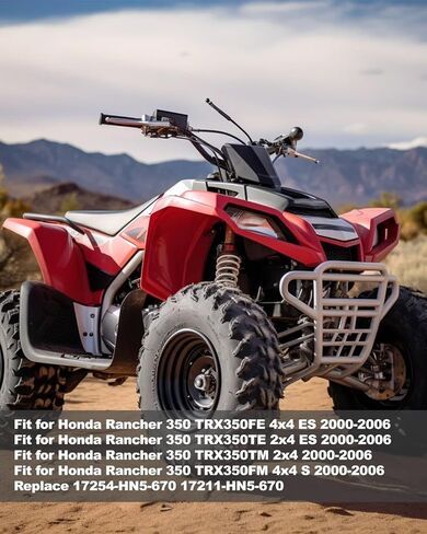 17254-HN5-670 Air Filter and Air Cleaner Body Compatible with Honda Rancher 350 TRX350 TRX350FE TRX350FM TRX350TE TRX350TM 2x4 4x4 2000-2006, Filter and Guide Housing Replace 17211-HN5-670 in Kuwait