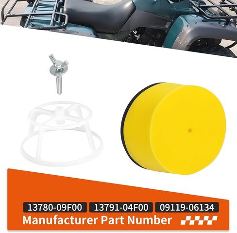 Air Filter + Cage Holder Guide W/Bolt for Suzuki Quad Runner Quad Master 500 LT-F500F LT-A500F 1998-2002 13791-04F00 in Kuwait