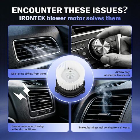 مروحة محرك منفاخ IRONTEK 700303 متوافقة مع Lexus 2010-2019 GX460/ 2008-2019 LX570، لتويوتا 2008-2013 هايلاندر/ 2008-2019 Land Cruiser/ 2008-2019 سيكويا/ 2011-2019 سيينا 700303 8710328111 in Kuwait