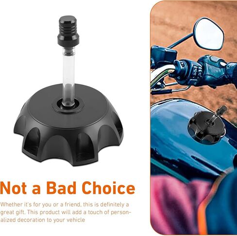 Dirt Bike Gas Cap Cove, Aluminum Alloy Leakproof Fuel Tank Cap with Breather Valve, Dirt Bike Accessories, Compatible with 50cc 70cc 90cc 110cc 125cc 140cc 150cc 160cc (Black) in Saudi Arabia