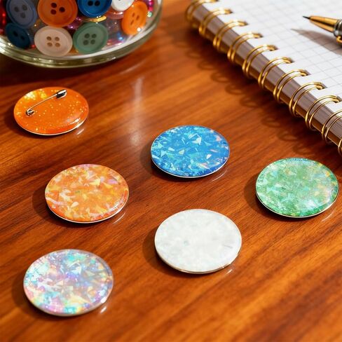 200 PCS Clear Badge Protective Film, 2.25 Inch Button Maker Supplies Plastic Badges Protective Films DIY Round Badge Buttons Making Parts for Arts Crafts Supplies, 2.25 Inch 58mm Button Maker Machine in Kuwait