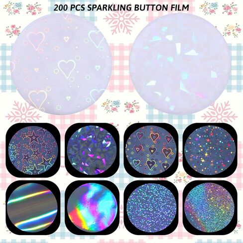 200 PCS Clear Badge Protective Film, 2.25 Inch Button Maker Supplies Plastic Badges Protective Films DIY Round Badge Buttons Making Parts for Arts Crafts Supplies, 2.25 Inch 58mm Button Maker Machine in Kuwait