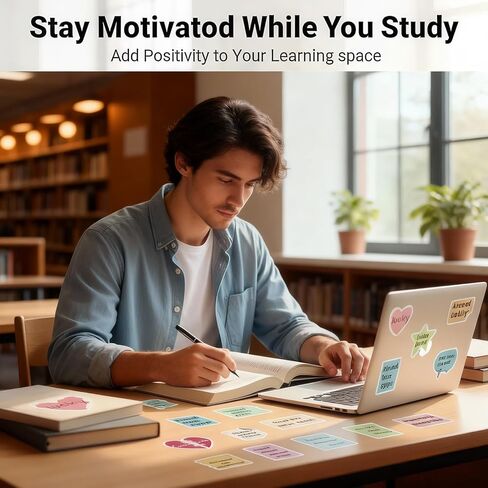 3D Daily Striver Affirmation Stickers, 100PCS in Saudi Arabia
