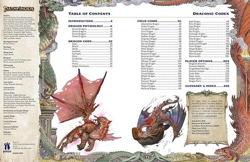 Pathfinder Lost Omens Draconic Codex - دليل التنين المكون من 224 صفحة لمغامرات ألعاب RPG على الطاولة وإنشاء الشخصيات in Kuwait