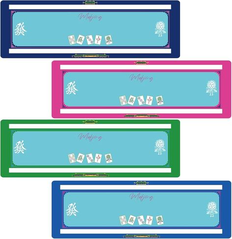 TheClover Mahjong Line Finder Card Guide 4PCS - Mahjong Line Reader Cards for Game Night Competition Parties,Lover Gifts Accessories for Beginners Colorful Gingham Gifts for Women Players in Saudi Arabia