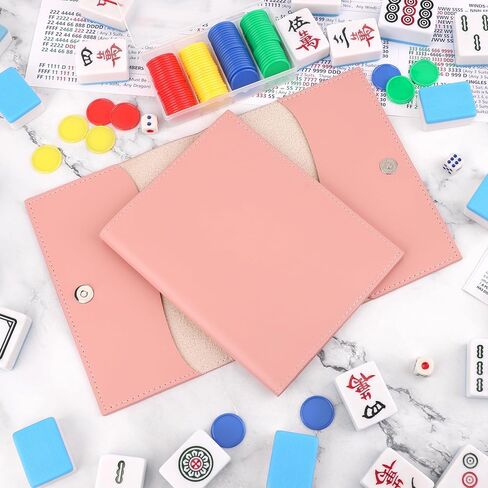 أكمام بطاقات Catcan Mahjong، عبوتان بمقاس 11.38 × 7.08 بوصة منظم بطاقات قاعدة محمول مع إغلاق سريع، يحمل بطاقات قاعدة متعددة in Kuwait