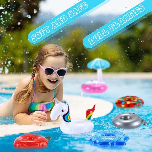 Lenwen 120 Pack Inflatable Drink Holder Pool Drink Floats Inflatable Floating Cup Holders for Adults Summer Swimming Pool Party Supplies, Bath Toys Flamingos Unicorn in Saudi Arabia