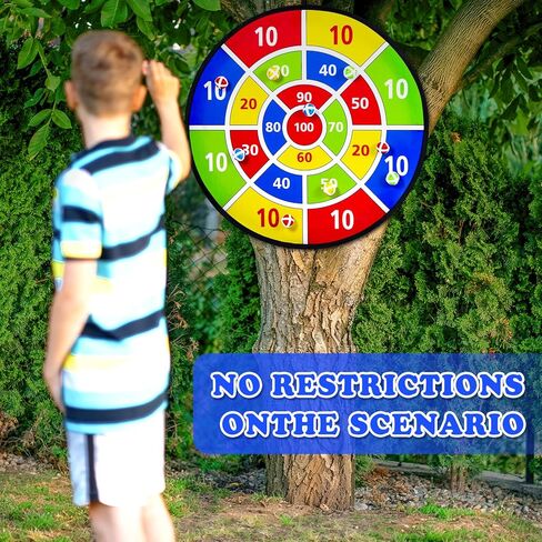 28 Inch Inflatable Dart Board Pool Game with Sticky Balls, Swimming Pool Water Game for Indoor Outdoor & Yard Use, Summer Family Party & Birthday Gift in Saudi Arabia