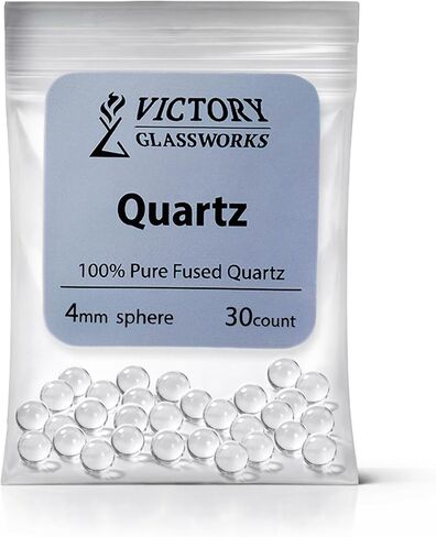 Victory Glassworks™ Clear Quartz Balls (6mm Pack of 20), Optical Grade Fused Silica Glass Spheres for Jewelry Making, Crafts, Boiling Stones, No Hole in Saudi Arabia