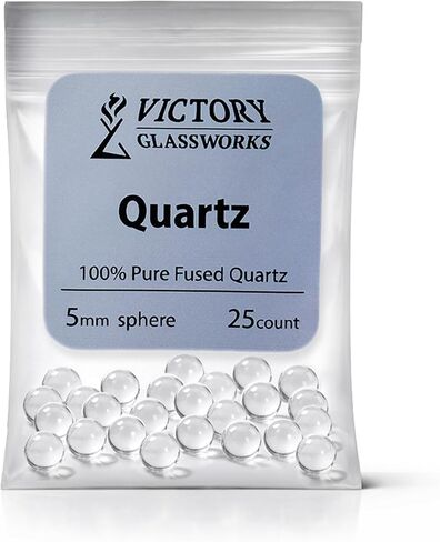 Victory Glassworks™ Clear Quartz Balls (6mm Pack of 20), Optical Grade Fused Silica Glass Spheres for Jewelry Making, Crafts, Boiling Stones, No Hole in Saudi Arabia