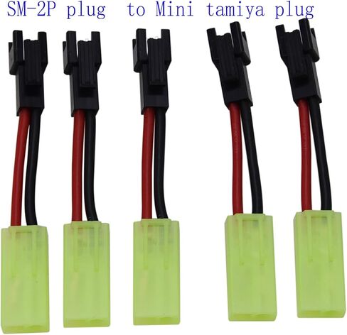 Blomiky 5 حزم ذكر SM-2P توصيل إلى أنثى Mini Tamiya محول قابس كابلات مناسبة لبعض قوارب خزان RC وبعض شاحنات RC / محول UDI008 5 in Kuwait