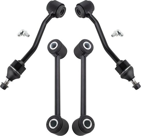 BOXI 4 قطعة للسائق الأمامي والخلفي والركاب الجانبي المثبت Sway Bar Link Kit يناسب Jeep TJ Wrangler 1997 1998 1999 2000 2001 2002 2003 2004 2005 2006 / K3197 K80244 in Kuwait
