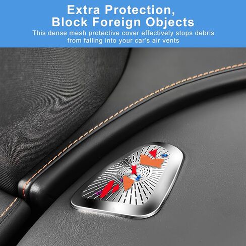 2 Packs Dashboard Air Vent Covers for Mercedes Benz GLC 260L/300L 2023-2026, Stainless Steel Scratch & Wear Resistant Interior Accessories (Silver) in Saudi Arabia