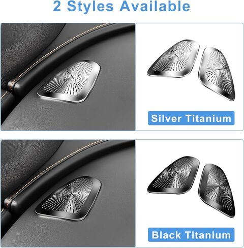 2 Packs Dashboard Air Vent Covers for Mercedes Benz GLC 260L/300L 2023-2026, Stainless Steel Scratch & Wear Resistant Interior Accessories (Silver) in Saudi Arabia