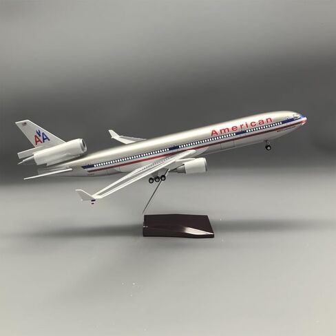 1/150 Scale 47 CM (18.5 inches Long) United MD-11 trijet Airplane Model Kit with Table Stand for Aviation Enthusiast Gift or Display Decorations in Saudi Arabia