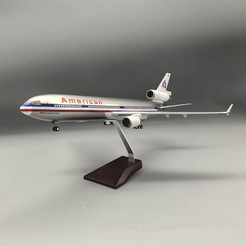 1/150 Scale 47 CM (18.5 inches Long) United MD-11 trijet Airplane Model Kit with Table Stand for Aviation Enthusiast Gift or Display Decorations in Saudi Arabia