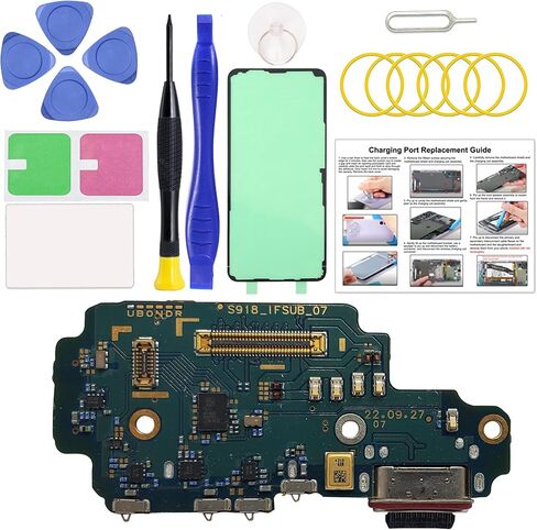 for Galaxy S23 Ultra USB Charging Board Port Replacement, SM-S918U SM-S918U1 Type C Dock Board Connector for Samsung S23 Ultra with Tools & Instruction in Saudi Arabia