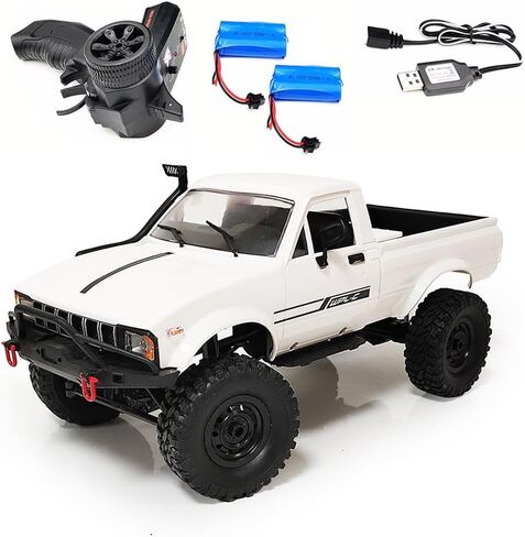 D12 RC Car 1/10 RTR Remote Control Kei Truck Crawler Off Road 2.4G with Proportional Throttle Steering 260 Motor Rear Drive 2 Batteries Hobby Adult in Saudi Arabia