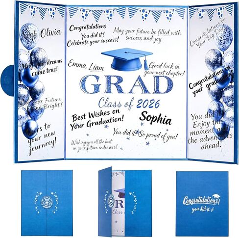 Black and Gold Graduation Party Decorations Class of 2026 - Extra Large 22" x 14" Graduation Guest Book to Sign Signature Board for Graduation Gifts Congrats Grad Party Favors Supplies Decor Keepsake in Saudi Arabia