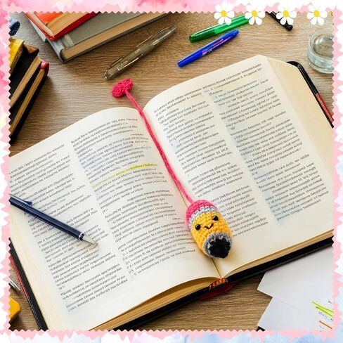 Gueevin 6 Sets Graduation Gifts for Teacher, Teachers Crochet Bookmarks Thank You Gifts for Women Crochet Bookmarks with Cards and OPP Bags for Graduation End of Year Supplies in Kuwait