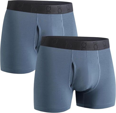 gagli Men's Cotton Stretch Boxer Briefs, Soft Breathable No-Tag Underwear, Comfort Fit Anti-Ride Up, 2 Pack in Saudi Arabia