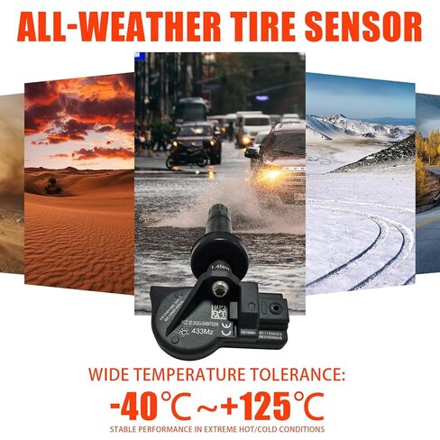 4PCS Pre-Programmed TPMS Sensor Tire Pressure Monitoring Sensor - Compatible with Jeep, Maserati Models - Grand Cherokee, Grand Wagoneer, Wrangler, Gladiator, Granturismo, Grecale - 433MHz in Saudi Arabia