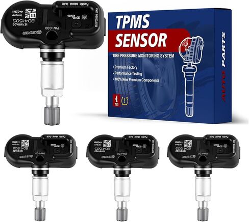 مستشعر مراقبة ضغط الإطارات المبرمج مسبقًا 315 ميجا هرتز مستشعر TPMS متوافق مع Toyota 2012-2019 Camry 2014-2019 Highlander، من أجل Lexus Scion Subaru 4PCS استبدال 4260706020 PMV-C010 in Kuwait