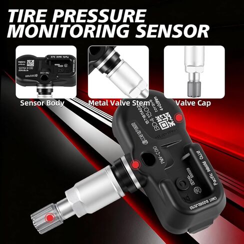 مستشعر مراقبة ضغط الإطارات المبرمج مسبقًا 315 ميجا هرتز مستشعر TPMS متوافق مع Toyota 2012-2019 Camry 2014-2019 Highlander، من أجل Lexus Scion Subaru 4PCS استبدال 4260706020 PMV-C010 in Kuwait
