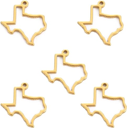 kkjoy 5Pcs Hollow Continents Maps of USA Pendant Charms for Jewelry Making and Crafting, Stainless Steel Mini Charm Craft Supplies Accessories for DIY Bracelet Necklace Earrings in Saudi Arabia