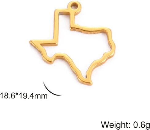 kkjoy 5Pcs Hollow Continents Maps of USA Pendant Charms for Jewelry Making and Crafting, Stainless Steel Mini Charm Craft Supplies Accessories for DIY Bracelet Necklace Earrings in Saudi Arabia