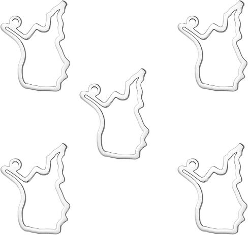 kkjoy 5Pcs Hollow Continents Maps of USA Pendant Charms for Jewelry Making and Crafting, Stainless Steel Mini Charm Craft Supplies Accessories for DIY Bracelet Necklace Earrings in Saudi Arabia